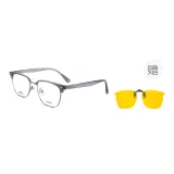 Серый Серебряный 0° Защита от синего света + Ночной вид + Нижняя заколка Комбо