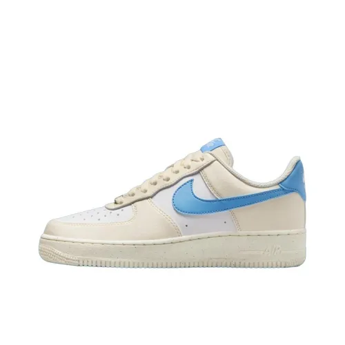 Nike Air FORCE 1 Кроссовки для скейтбординга Низкие Белые и синие Унисекс