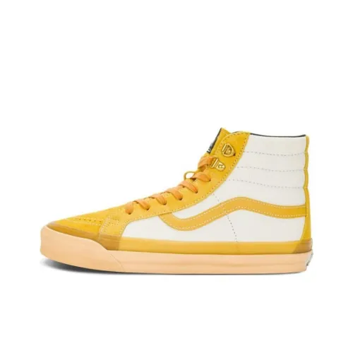 VANS SK8 HI Высокие Кроссовки для Скейтбординга Унисекс Желто-Белые