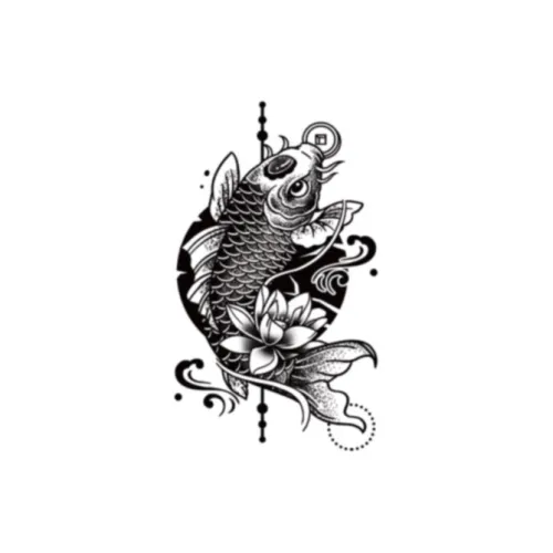 ZAIBIAN Китайский стиль Карп кои Временные татуировки