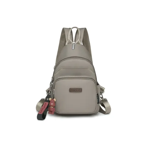 morellybear Нейлон Одно плечо Через плечо Двойное плечо Сумка через плечо Унисекс Хаки Экрю Черный Оранжевый Красный