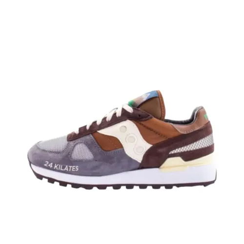 Saucony Shadow Original Slip Resistant Abrasion Resistant Низкий Топ Повседневные Беговые кроссовки Унисекс Коричневый