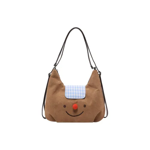 NOMK ПУ (полиуретан) с вельветом тоут рюкзак сумка через плечо женский коричневый