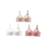 Кожа + Белый + Розовый / 3 шт