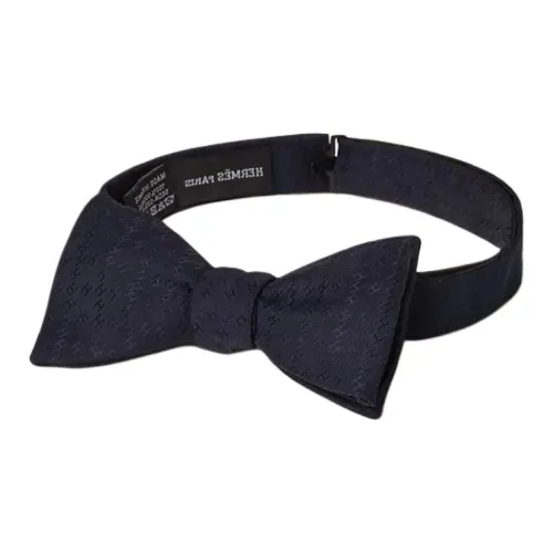 HERMES Тутовый шелк Галстуки Унисекс Морской синий