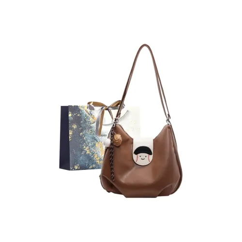 Iman's House ПУ (полиуретан) Сумка через плечо Женская Коричневый Кофейный Черный