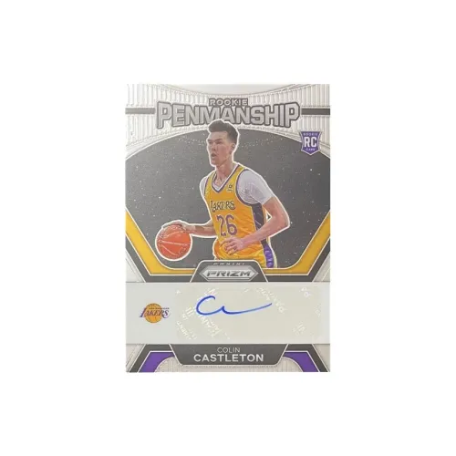 PANINI Colin Castleton 2023 24 Prizm Lakers Новая звезда RC Подпись Penmanship Игрок Карта Карта Access Проходит