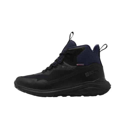 JACK WOLFSKIN Уличная обувь MID Топ Черный Серый Цвет Мужской