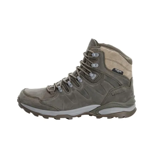 JACK WOLFSKIN Альпинистские и туристические ботинки MID Топ Коричневый серый Мужской