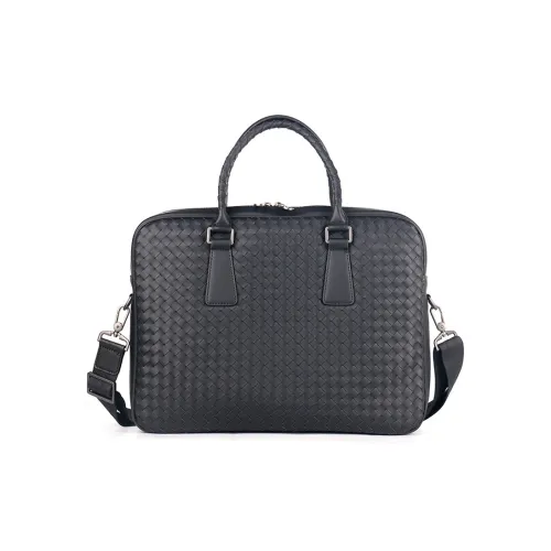 ROSEROOEN Вощеная кожа Сумка Сумка через плечо Сумка через плечо Деловая сумка Большая Унисекс Черная