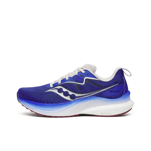 Saucony Tempus TanTu 2 Slip-Resistant Abrasion-Resistant Low-Top Беговые кроссовки Мужские Silver Blue