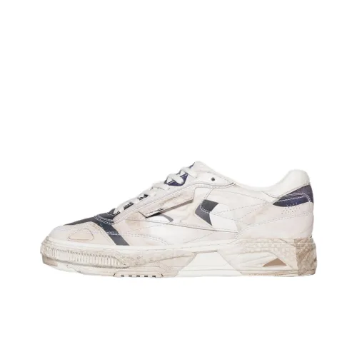 Reebok Устойчивые к истиранию низкие кроссовки для скейтбординга унисекс белые и синие