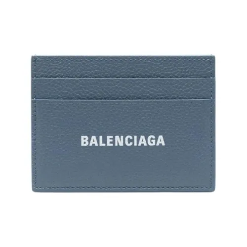 Balenciaga Держатель для карт из телячьей кожи мужской синий