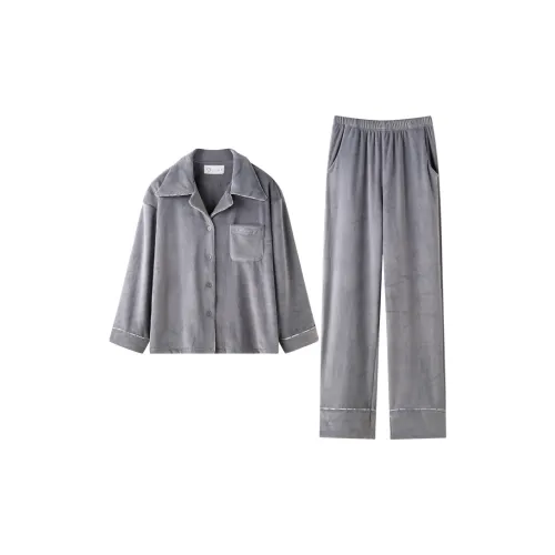 MEONSILL Пижамный комплект женский серый синий