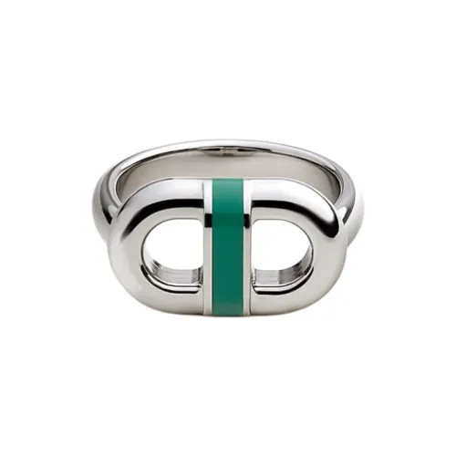 HERMES Кольца из нержавеющей стали унисекс зеленый павлиний