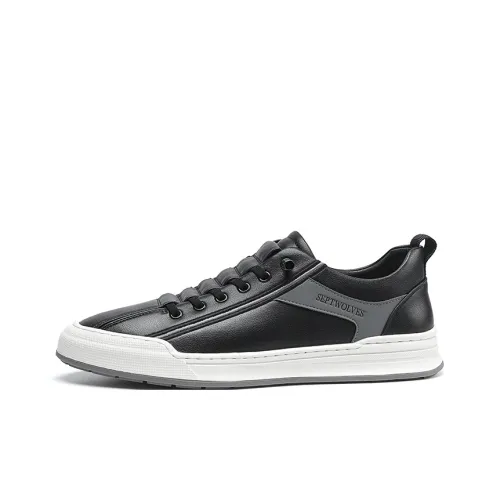 SEPTWOLVES Slip-resistant Abrasion-resistant Low-top Skateboard Shoes Men's HD SEPTWOLVES Противоскользящие Износостойкие Низкие Кеды для Скейтбординга Мужские HD