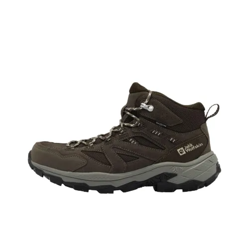JACK WOLFSKIN Альпинистские и туристические ботинки MID Топ Черный Коричневый Мужской
