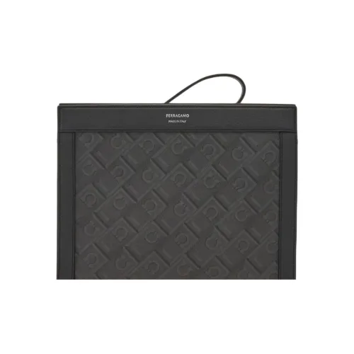 FERRAGAMO Синтетическая кожа Клатч Мужской Черный и Серый