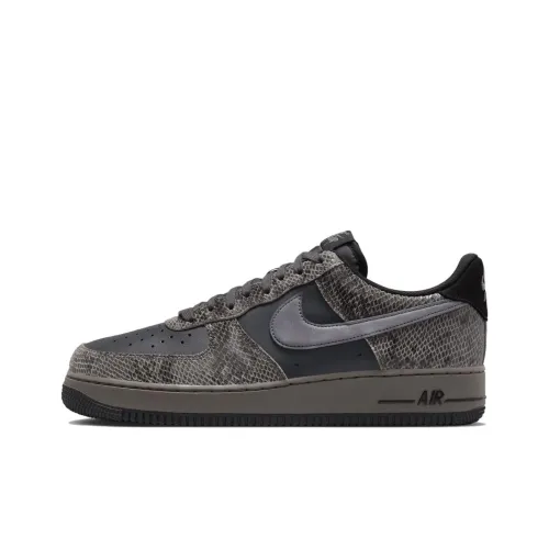 Nike Air FORCE 1 Slip-on Устойчивый к истиранию Низкий Топ Скейтбординг Мужской Черный Серый