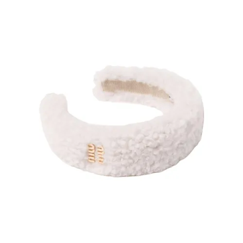 MIU MIU Шерсть Металл Ободки для волос Женские Белые