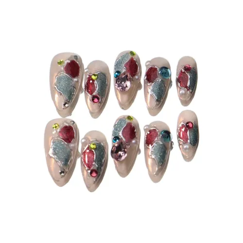 XIBI Urban CHIC Стиль Hot Girl Барочный стиль False Nail Almond Short LADDER 14mm