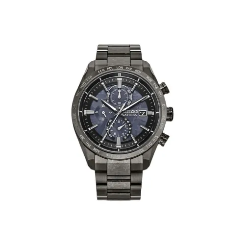 CITIZEN Светильник Кварцевый механизм Супер титановый ремешок Часы 42 мм Унисекс Черный циферблат