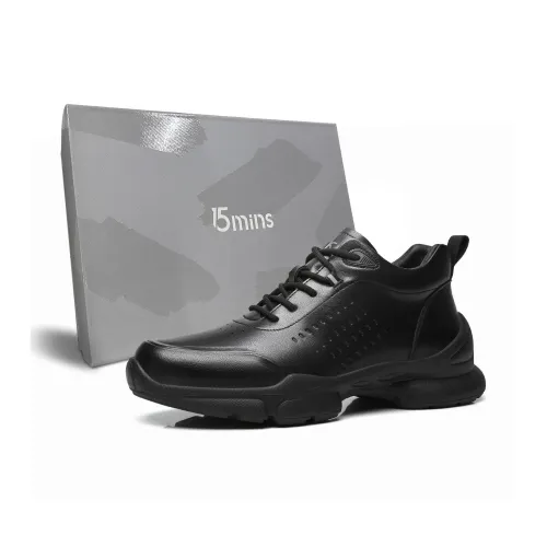 15 MINS Casual Низкий Топ Черный [На флисовой подкладке] Мужской