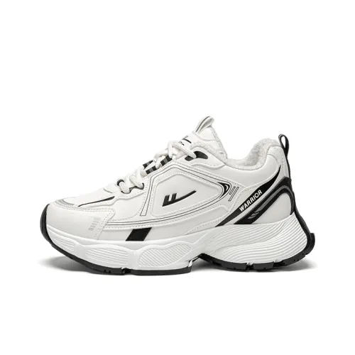 Warrior Аbrasion Resistant Высота Увеличивающие Термические Низкие Топ Кроссовки для Бега Женские Белые Черные