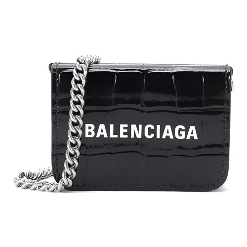 Balenciaga Cash Cow Кожаная сумка с цепочкой через плечо на одно плечо кошелек мини женская