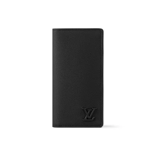 LOUIS VUITTON Рельефная Телячья Кожа Кошелек Мужской Черный