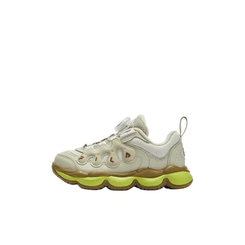 FILA KIDS BOA Slip-resistant Abrasion-resistant Low Top Детские баскетбольные кроссовки Ecru Для детей 3-7 лет