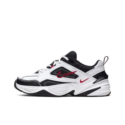 Nike M2K Tekno Low Топ Толстая подошва Кроссовки Унисекс Черный Красный