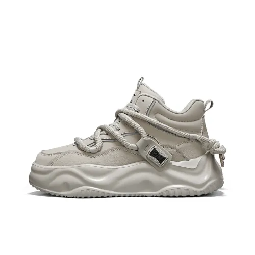 DEERWAY Противоскользящий и износостойкий визуально увеличивает рост MID Топ Повседневная обувь Мужская