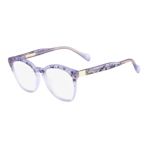 EMILIO PUCCI Ацетат Круглые Оправы для Очков Женские Фиолетовые