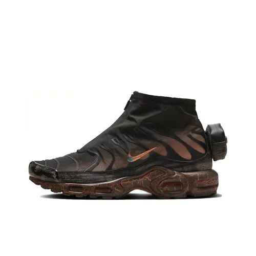 Nike Air Max Plus Водонепроницаемый MID Топ Повседневный Городской Коммутирование Беговые кроссовки Мужской Черный Серый