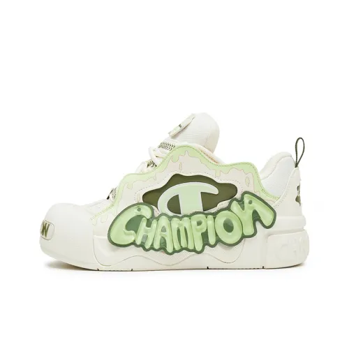 Champion С наполнителем Jelly Обувь Низкий Топ Скейтбординг Кроссовки Унисекс Молочно-белый Лайм Кремовый