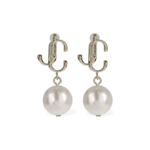 Серьги Jimmy Choo из латуни и акрила серия Women's Silver