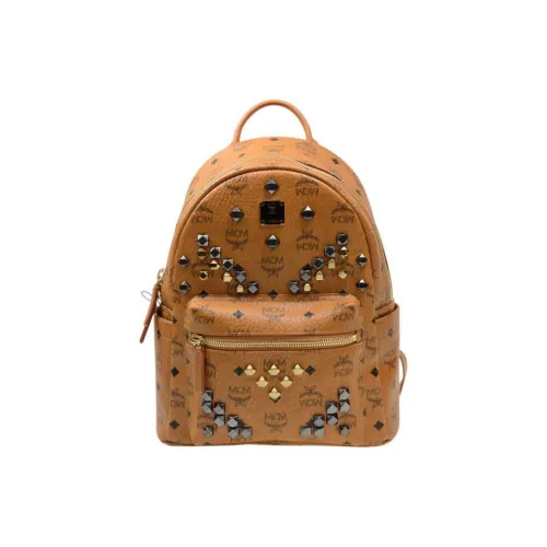 MCM Кожа Рюкзак Маленький Унисекс Коньячный Коричневый