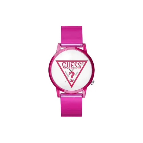 GUESS Women's Watch Кварцевый механизм Резиновый ремешок 38 мм Белый циферблат