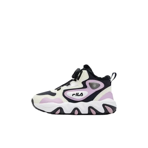 FILA KIDS BOA Slip-resistant Abrasion-resistant MID Топ Детская Туристическая Обувь Бежево-фиолетовый Children Возраст 3-7 лет