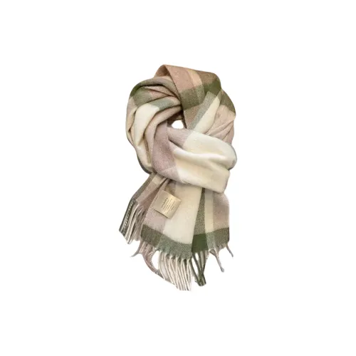 MITHAOL KUSC Вязаные шарфы Женские Зеленая клетка