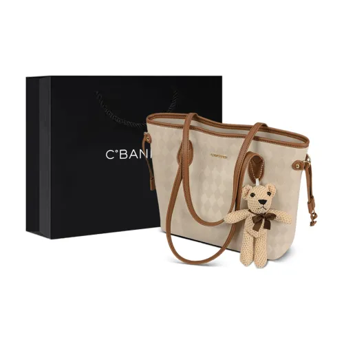 C°BANNER Коровья кожа с синтетической кожей один плечо сумка-тоут обычный женский экрю