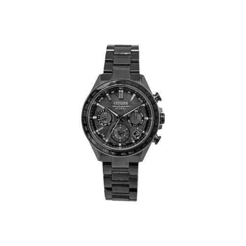 CITIZEN Кварцевый механизм Супер титан Ремешок Часы 44,55 мм Унисекс Черный циферблат