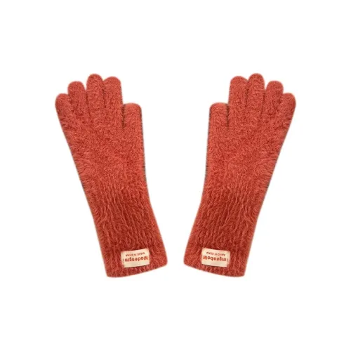 MUSTKOO Трикотажная ткань Вязаные перчатки Женские Молочно-белые