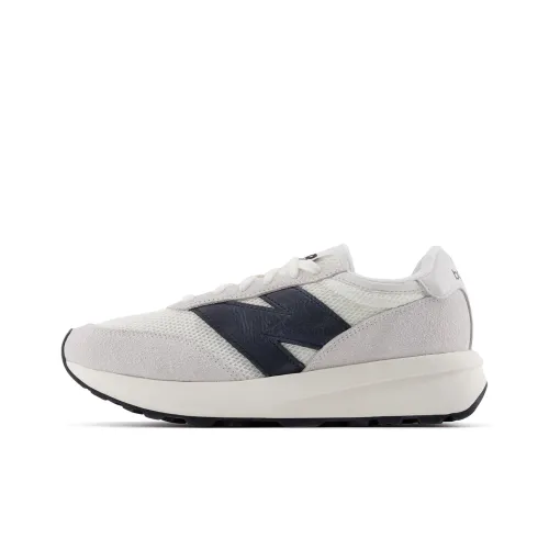 New Balance 370 Беговые кроссовки Низкий топ Серый Белый Унисекс