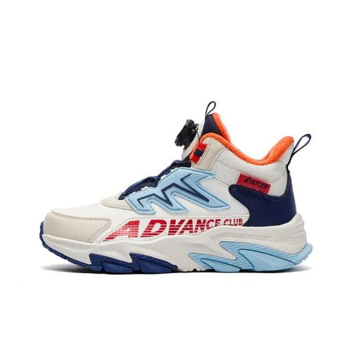 361°KIDS' Кэжуал Высокий Топ Перо Белый/Туманно-Синий/Прусский Синий Школьный