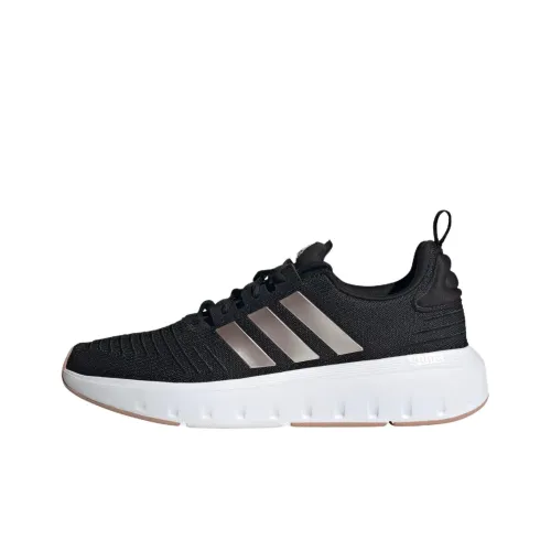 Adidas Swift Run Slip-resistant Abrasion-resistant Low Top Casual Running Shoes Women's Black Adidas Swift Run Slip-resistant Abrasion-resistant Низкий Топ Повседневные Беговые Кроссовки Женские Черные