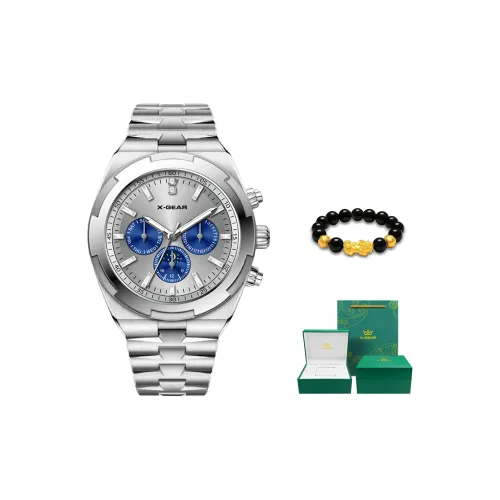 X Шестерня Автоматический Механический Механизм Мужские Часы 42,5 мм Серебряный