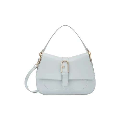 Furla Телячья кожа Сумка через плечо Сумка среднего размера Женская Небесно-голубая