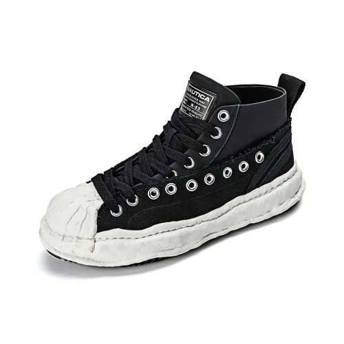 NAUTICA Противоскользящие Износостойкие Высокие Кроссовки для скейтбординга Мужские Черные